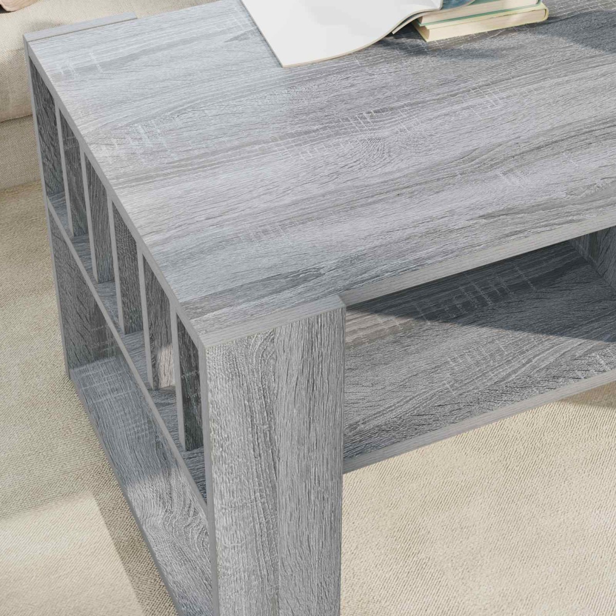 vidaXL Τραπεζάκι σαλονιού Γκρίζο Σονομα 92 x 49,5 x 45 εκ.