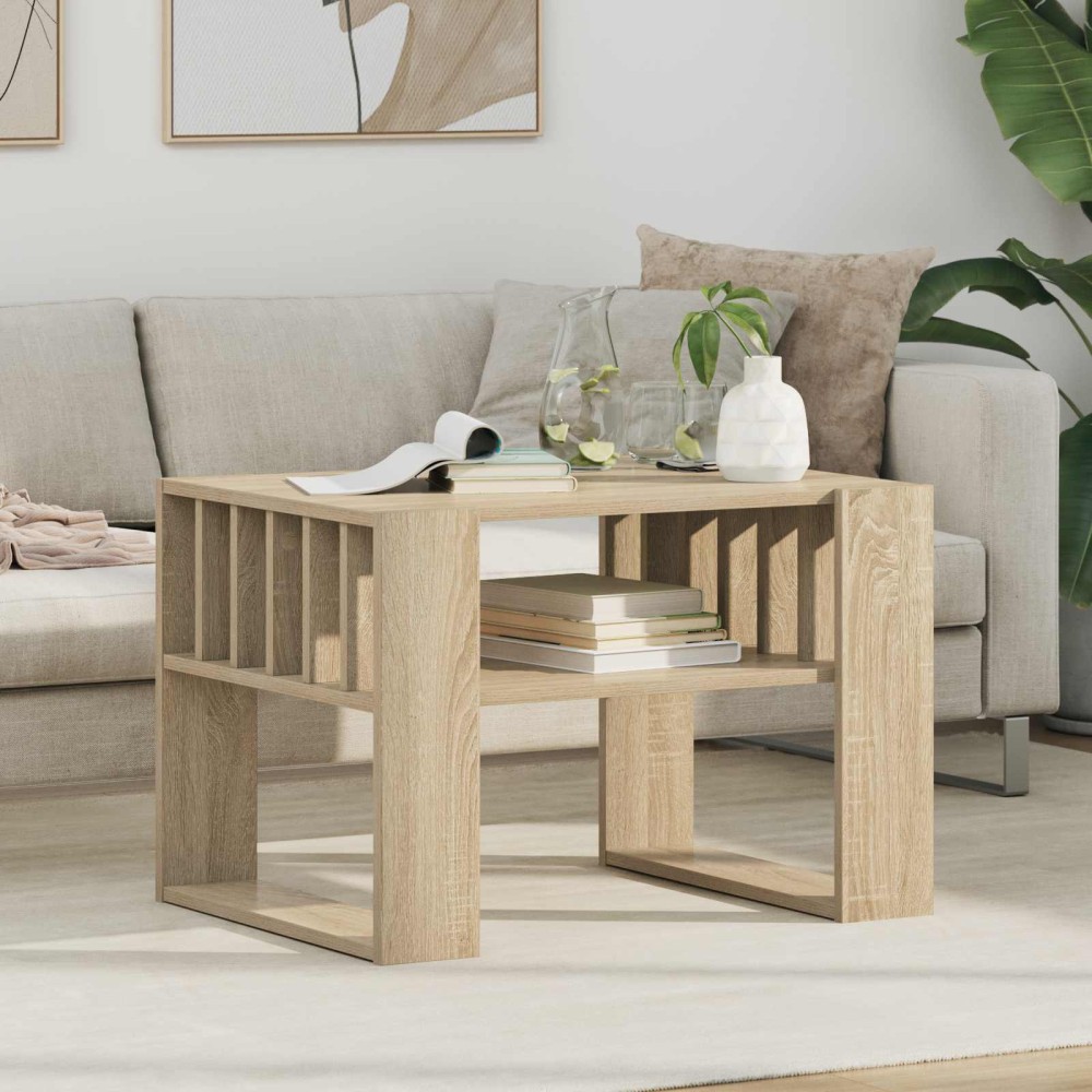 vidaXL Τραπεζάκι σαλονιού Δρύς Sonoma 66 x 49,5 x 45 εκ.