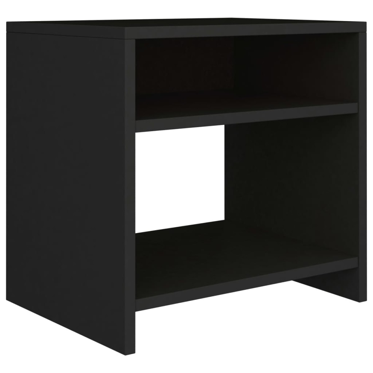 vidaXL Κομοδίνα 2 τεμ. Μαύρα 40 x 30 x 40 εκ. από Μοριοσανίδα