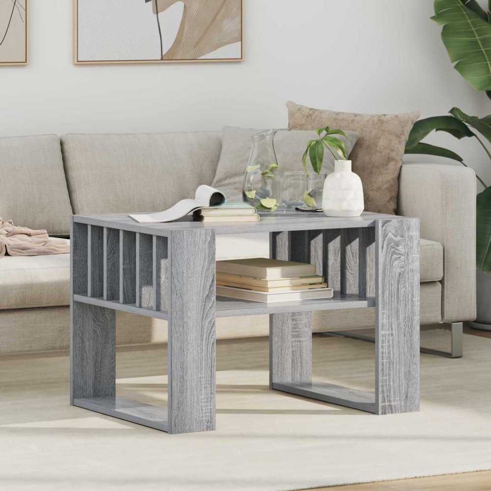 vidaXL Τραπεζάκι σαλονιού Γκρίζο Σονομα 66 x 49,5 x 45 εκ.