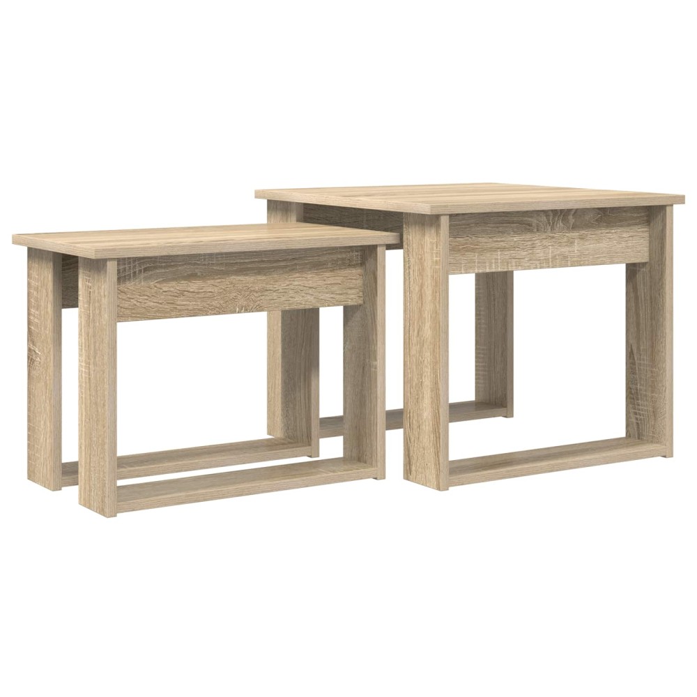 vidaXL Σετ Τραπεζιού Για Καφέ 2 τμχ. Δρύς Sonoma 50 x 52 x 42 εκ