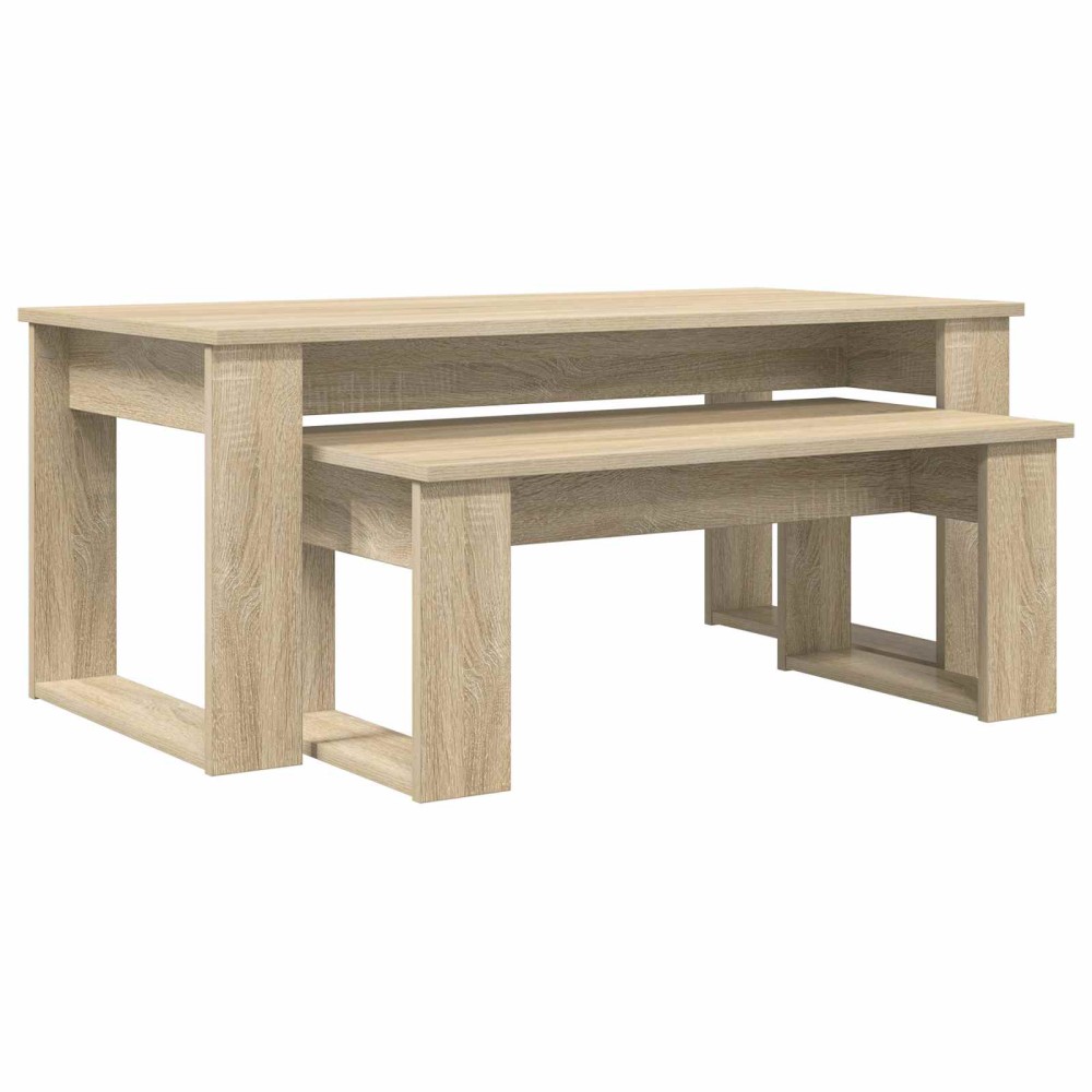 vidaXL Σετ Τραπεζιού Για Καφέ 2 τμχ. Δρύς Sonoma 100 x 50 x 42 εκ