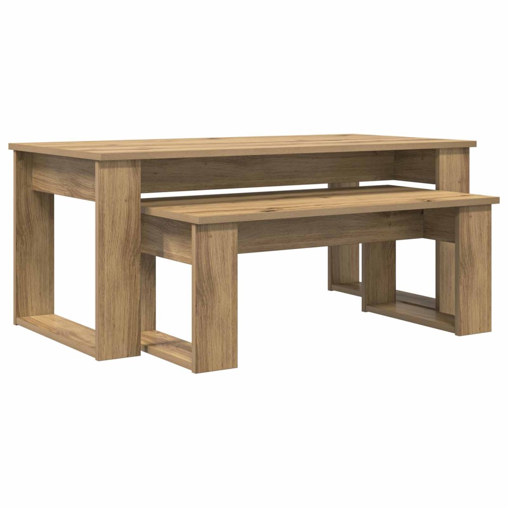 vidaXL Σετ Τραπεζιού Για Καφέ 2 τμχ. Artisan Oak 100 x 50 x 42 εκ