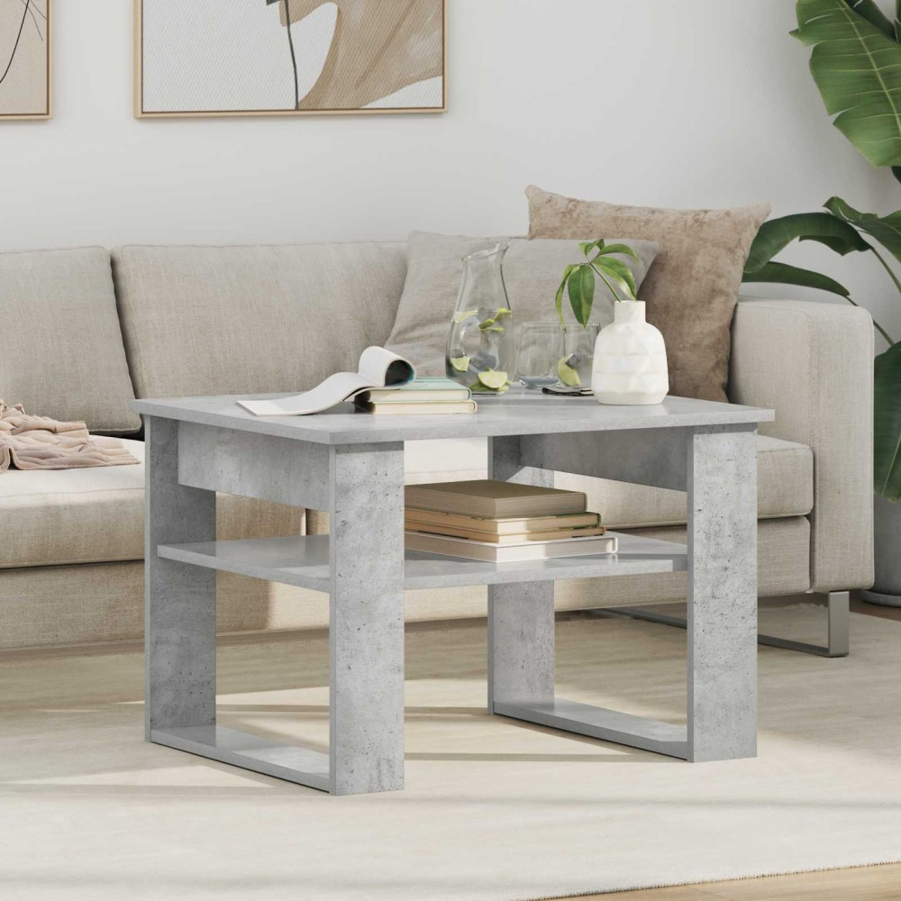 vidaXL Τραπεζάκι σαλονιού Σκυρόδεμα Γκρι 64 x 54 x 44 εκ
