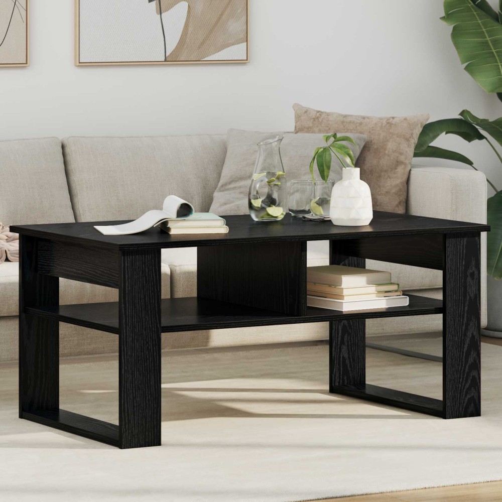 vidaXL Τραπεζάκι σαλονιού Μαύρη Οξυά 96 x 54 x 44 εκ