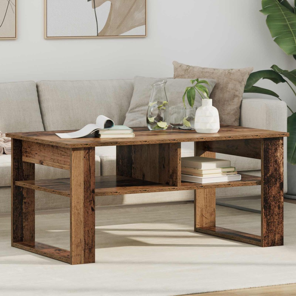 vidaXL Τραπεζάκι σαλονιού Παλιό ξύλο 96 x 54 x 44 εκ