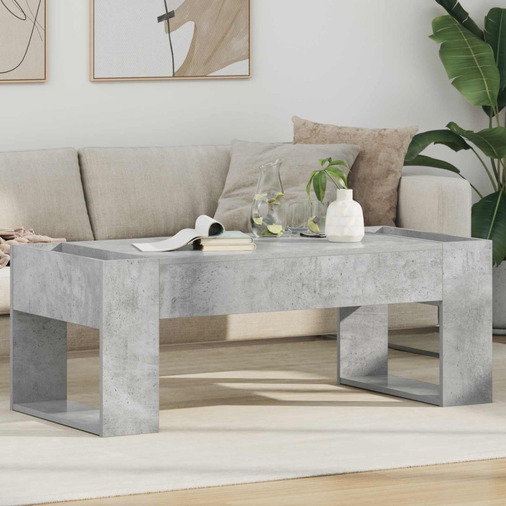 vidaXL Τραπεζάκι σαλονιού Σκυρόδεμα Γκρι 110 x 50 x 41 εκ