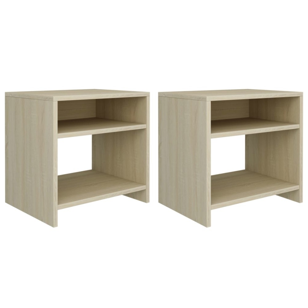 vidaXL Κομοδίνα 2 τεμ. Sonoma Δρυς 40 x 30 x 40 εκ. από Επεξ. Ξύλο