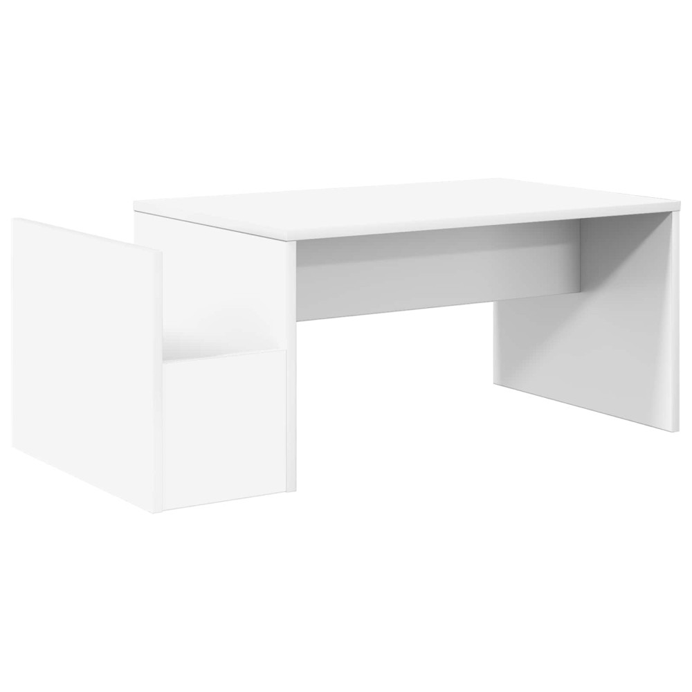 vidaXL Τραπεζάκι σαλονιού Λευκό 90 x 45 x 35 cm Επεξεργασμένο Ξύλο
