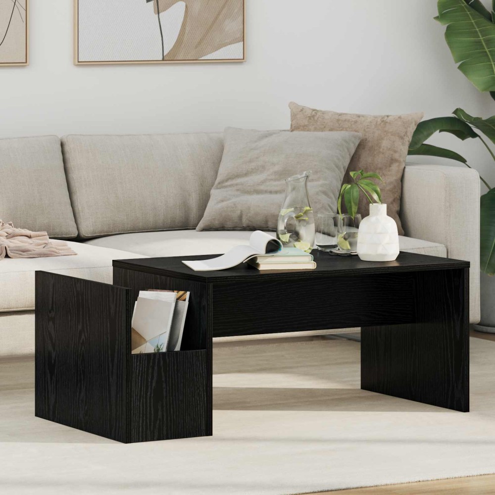 vidaXL Τραπεζάκι σαλονιού Μαύρη Οξυά 90 x 45 x 35 cm