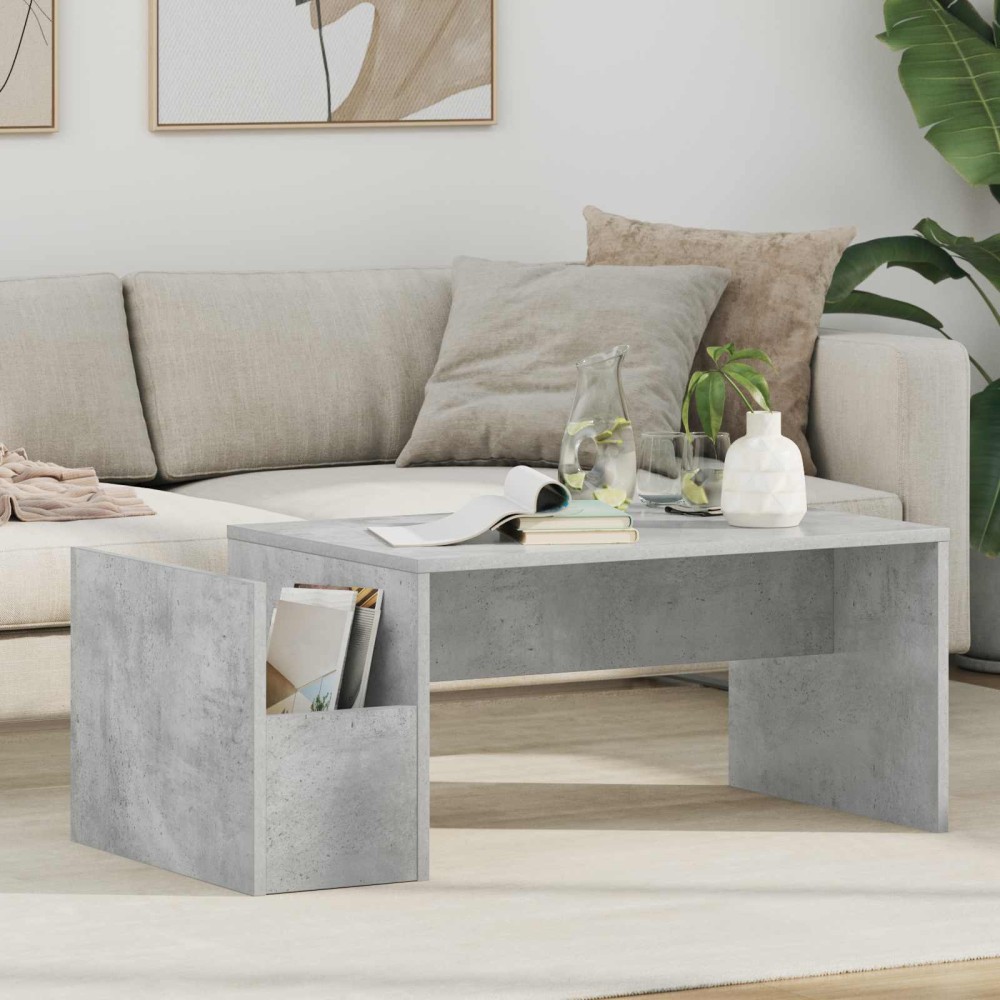 vidaXL Τραπεζάκι σαλονιού Σκυρόδεμα Γκρι 90 x 45 x 35 cm
