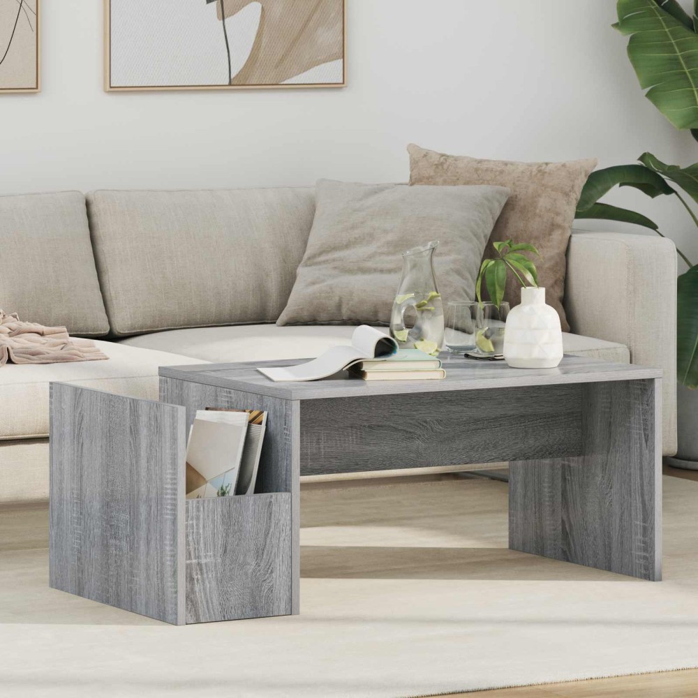 vidaXL Τραπεζάκι σαλονιού Γκρίζο Σονομα 90 x 45 x 35 cm