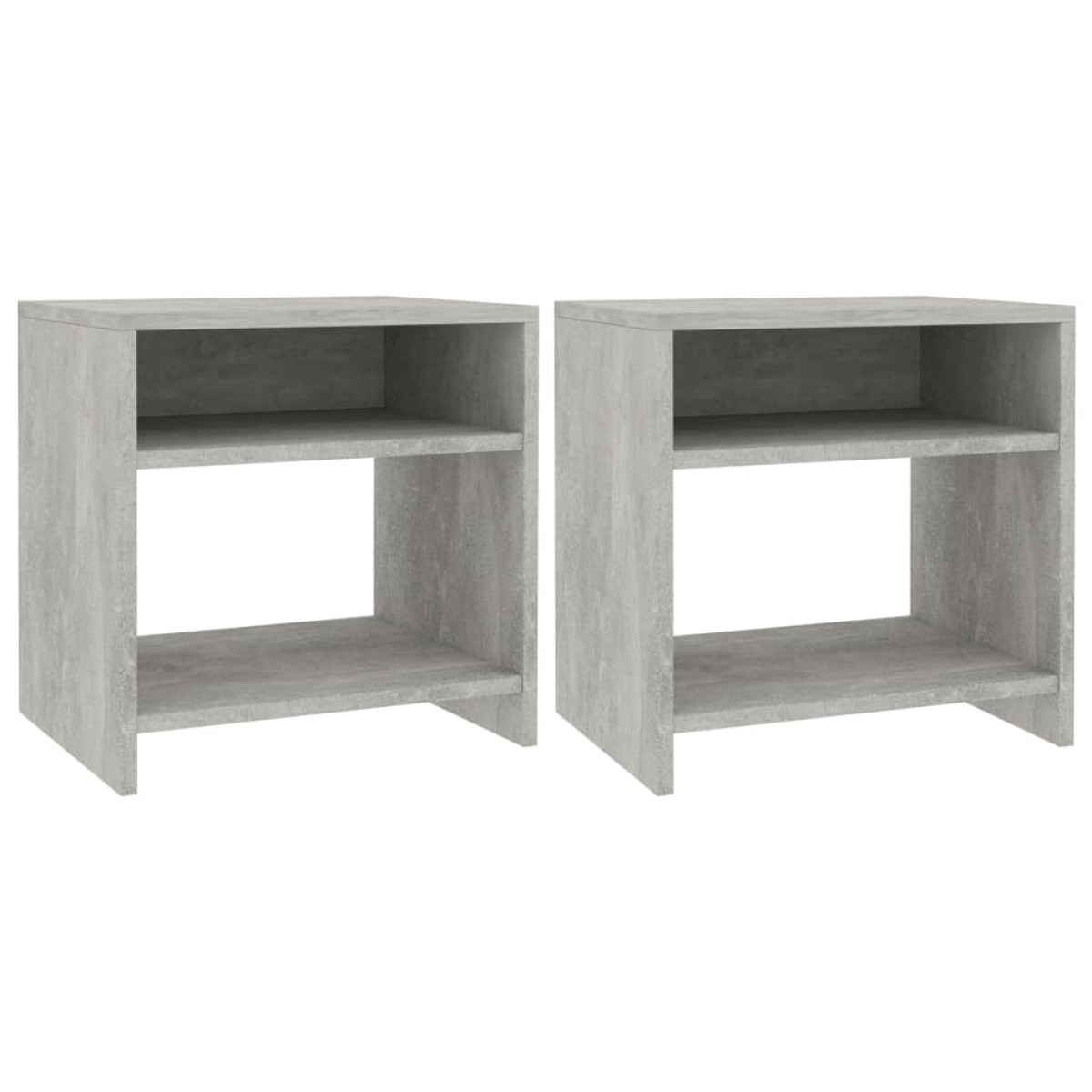 vidaXL Κομοδίνα 2 τεμ. Γκρι Σκυροδέματος 40x30x40 εκ. από Μοριοσανίδα