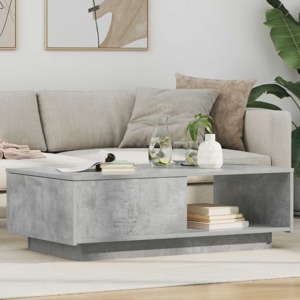 vidaXL Τραπεζάκι σαλονιού Σκυρόδεμα Γκρι 95 x 55 x 31 εκ
