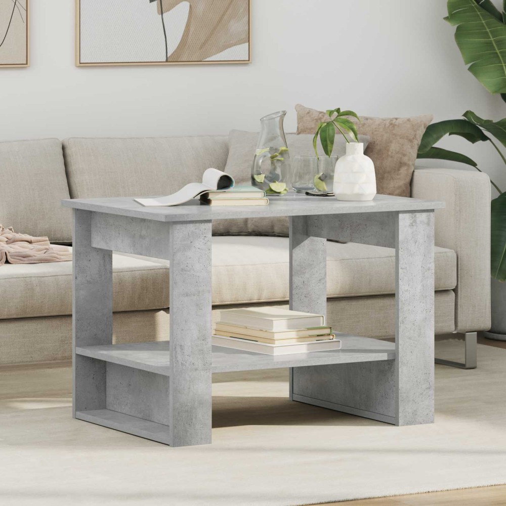 vidaXL Τραπεζάκι σαλονιού Σκυρόδεμα Γκρι 72 x 50 x 50 εκ.