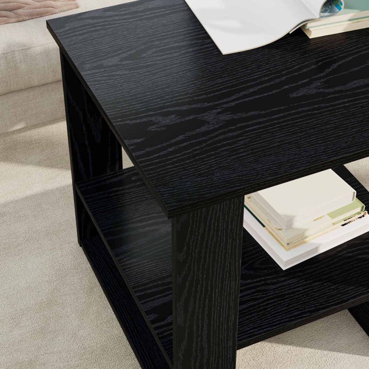 vidaXL Τραπεζάκι σαλονιού Μαύρη Οξυά 51 x 50 x 50 εκ.