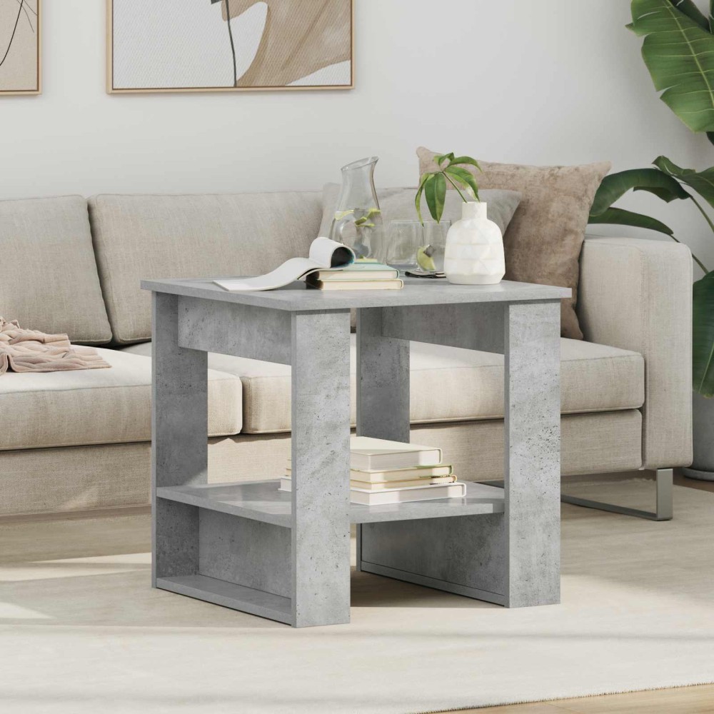 vidaXL Τραπεζάκι σαλονιού Σκυρόδεμα Γκρι 51 x 50 x 50 εκ.