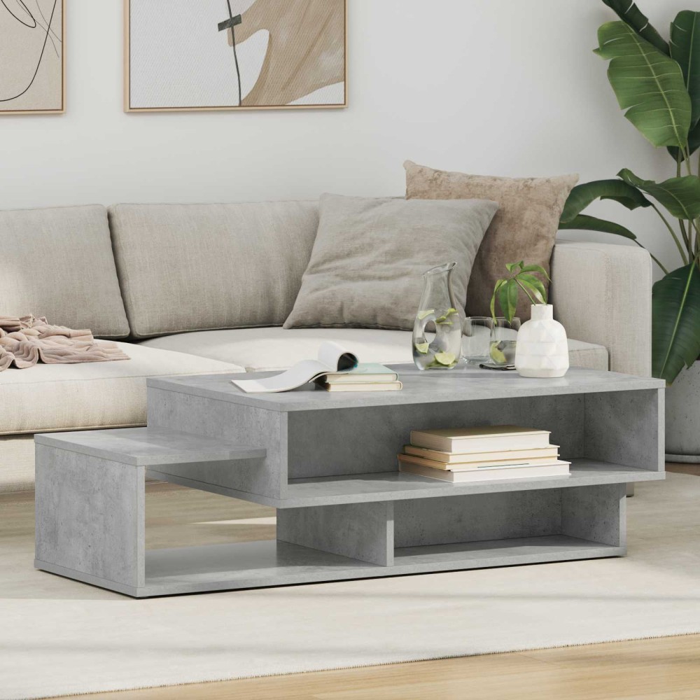 vidaXL Τραπεζάκι σαλονιού Σκυρόδεμα Γκρι 105 x 50 x 32,5 εκ