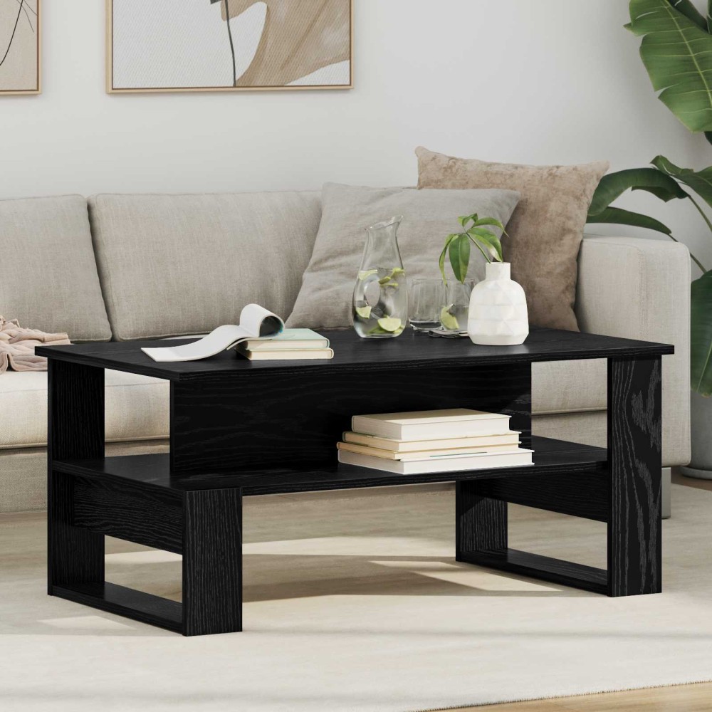 vidaXL Τραπεζάκι σαλονιού Μαύρη Οξυά 90 x 50 x 40 cm