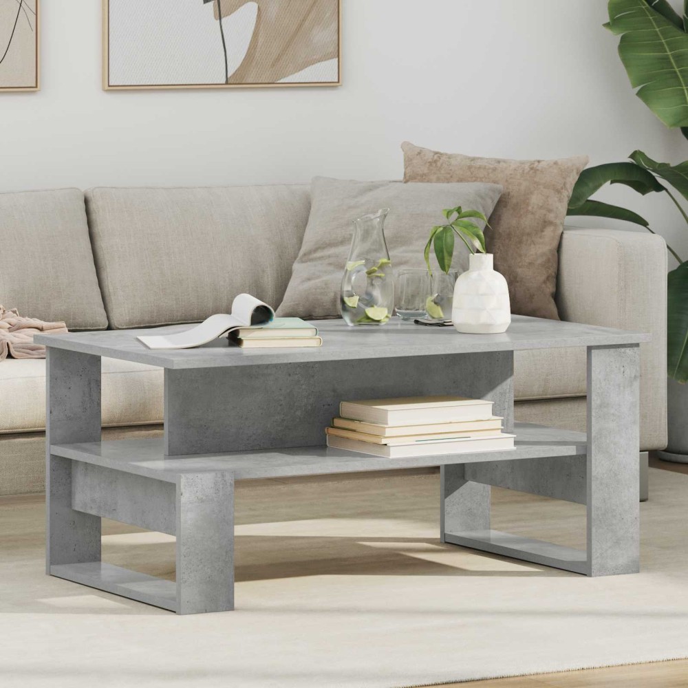 vidaXL Τραπεζάκι σαλονιού Σκυρόδεμα Γκρι 90 x 50 x 40 cm