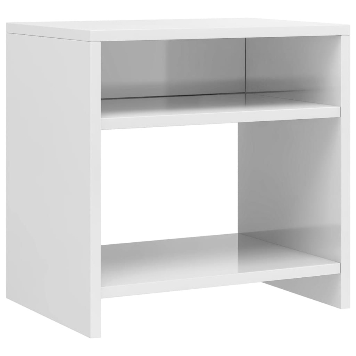 vidaXL Κομοδίνα 2 τεμ. Γυαλιστερό Λευκό 40x30x40 εκ. από Μοριοσανίδα