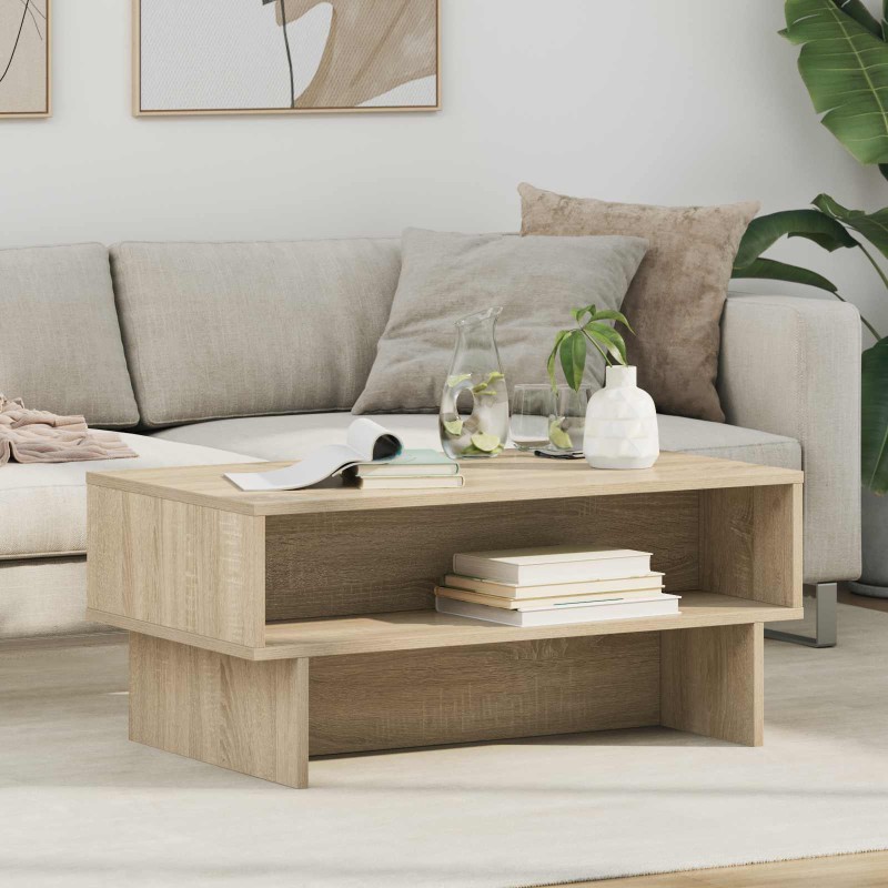 vidaXL Τραπεζάκι σαλονιού Δρύς Sonoma 80 x 46 x 35 εκ.