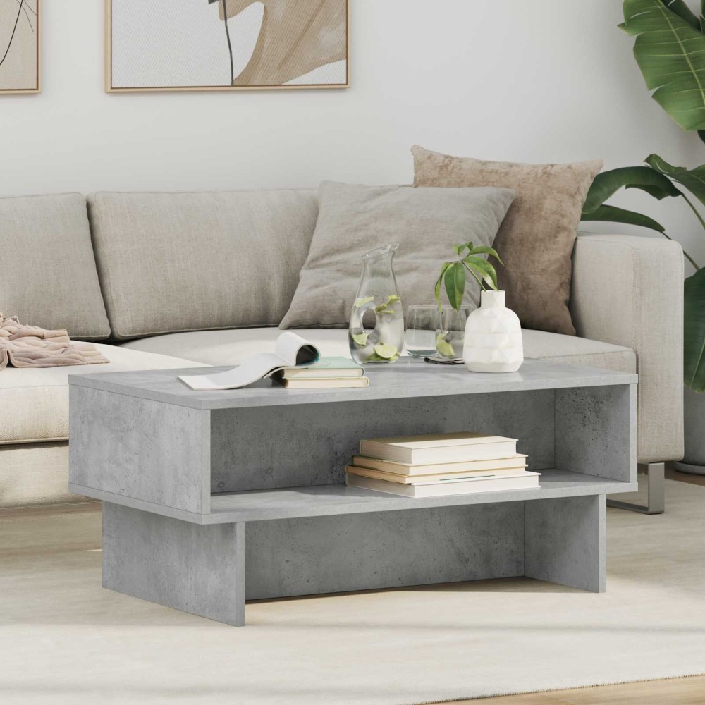 vidaXL Τραπεζάκι σαλονιού Σκυρόδεμα Γκρι 80 x 46 x 35 εκ.