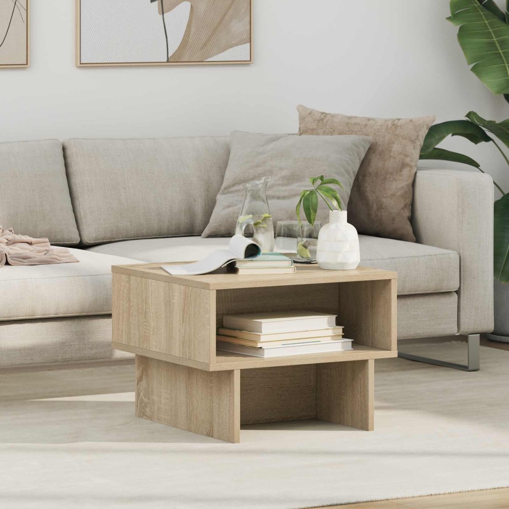 vidaXL Τραπεζάκι σαλονιού Δρύς Sonoma 48 x 46 x 35 εκ.