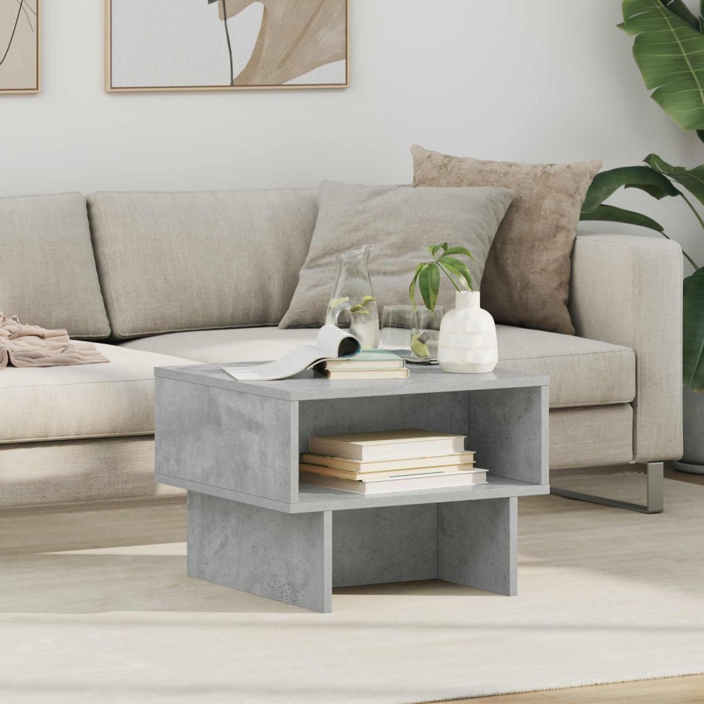 vidaXL Τραπεζάκι σαλονιού Σκυρόδεμα Γκρι 48 x 46 x 35 εκ.