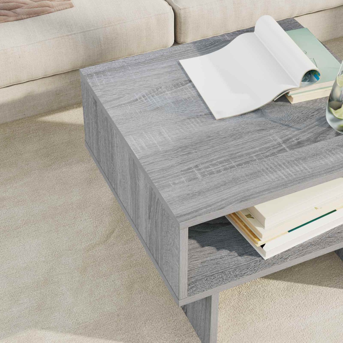 vidaXL Τραπεζάκι σαλονιού Γκρίζο Σονομα 48 x 46 x 35 εκ.