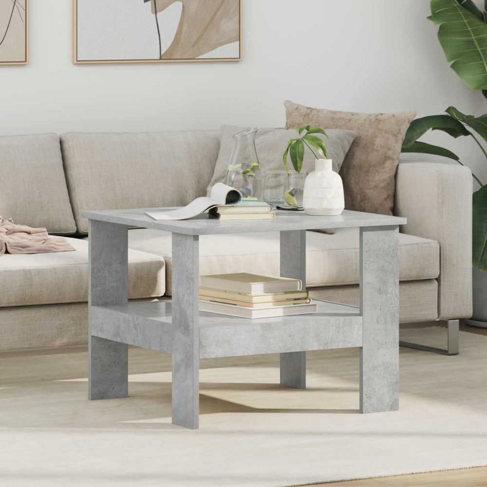 vidaXL Τραπεζάκι σαλονιού Σκυρόδεμα Γκρι 57 x 55 x 45 εκ