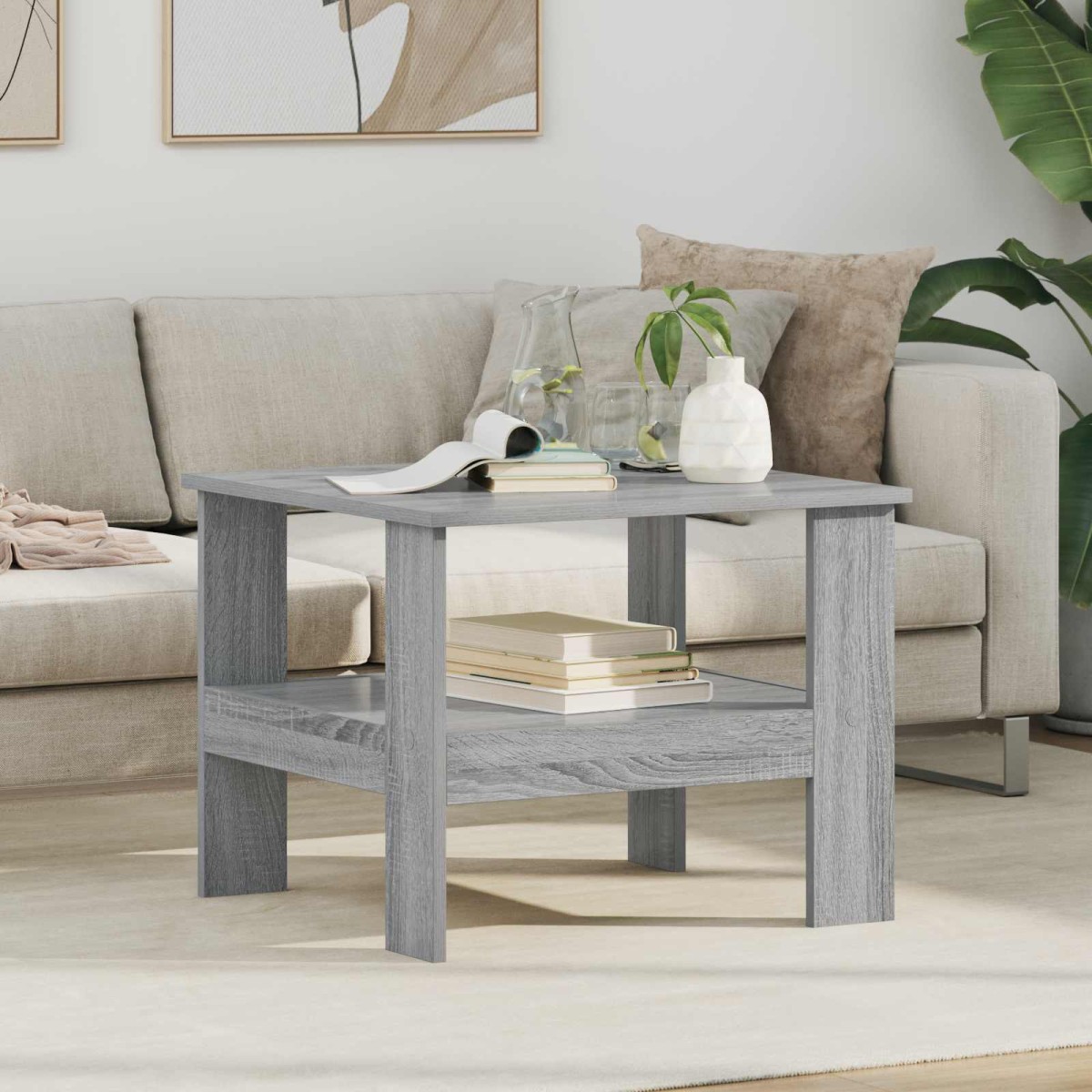 vidaXL Τραπεζάκι σαλονιού Γκρίζο Σονομα 57 x 55 x 45 εκ