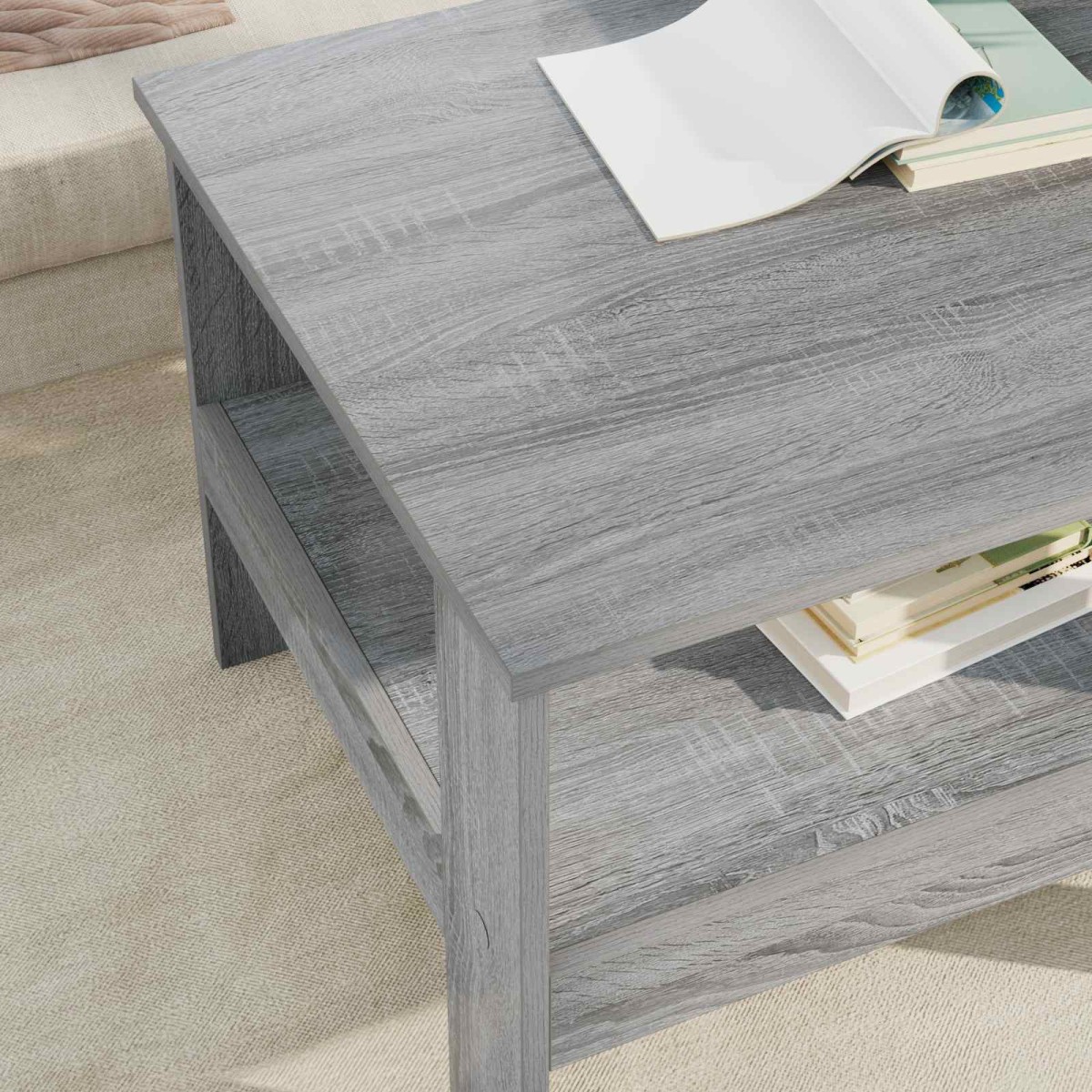 vidaXL Τραπεζάκι σαλονιού Γκρίζο Σονομα 57 x 55 x 45 εκ