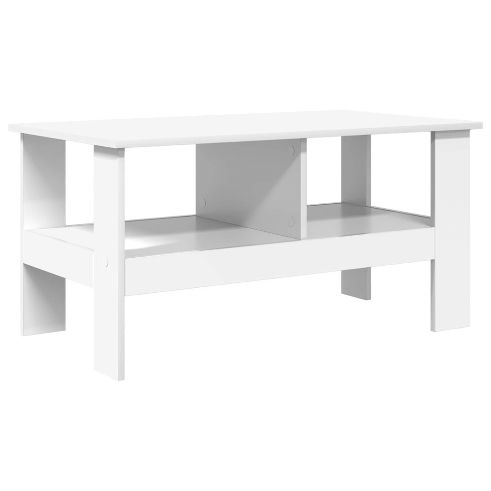 vidaXL Τραπεζάκι σαλονιού Λευκό 90 x 50 x 45 cm Επεξεργασμένο Ξύλο