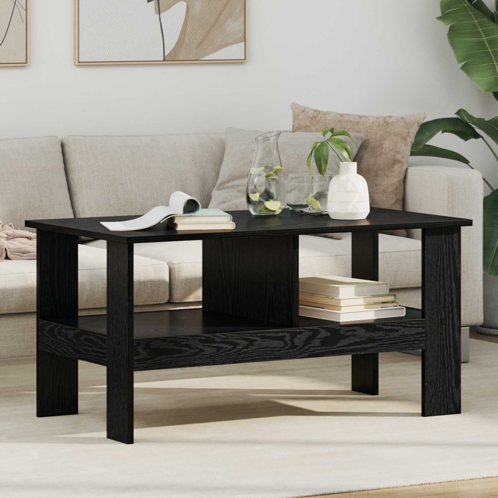 vidaXL Τραπεζάκι σαλονιού Μαύρη Οξυά 90 x 50 x 45 cm