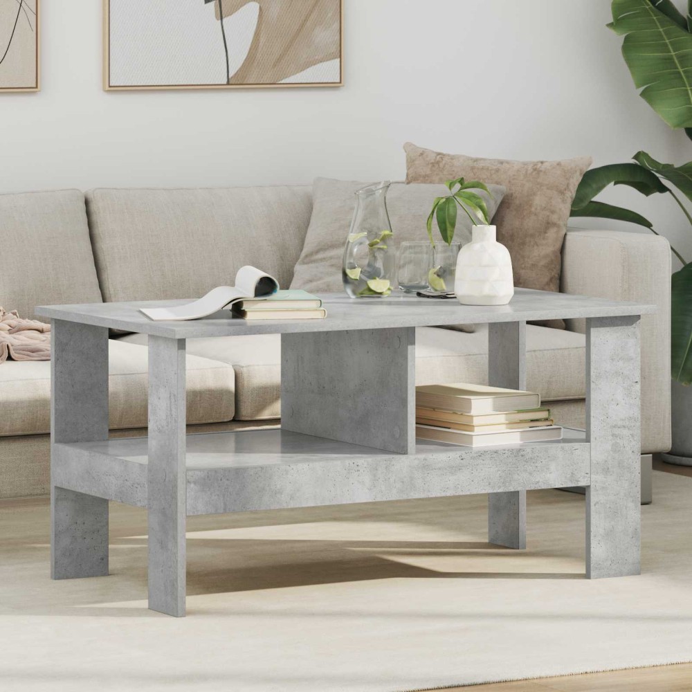 vidaXL Τραπεζάκι σαλονιού Σκυρόδεμα Γκρι 90 x 50 x 45 cm
