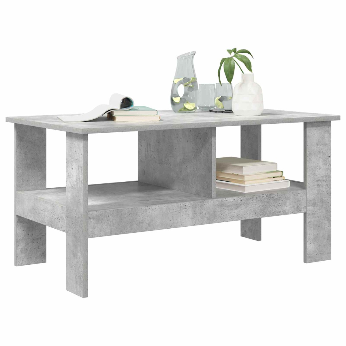 vidaXL Τραπεζάκι σαλονιού Σκυρόδεμα Γκρι 90 x 50 x 45 cm