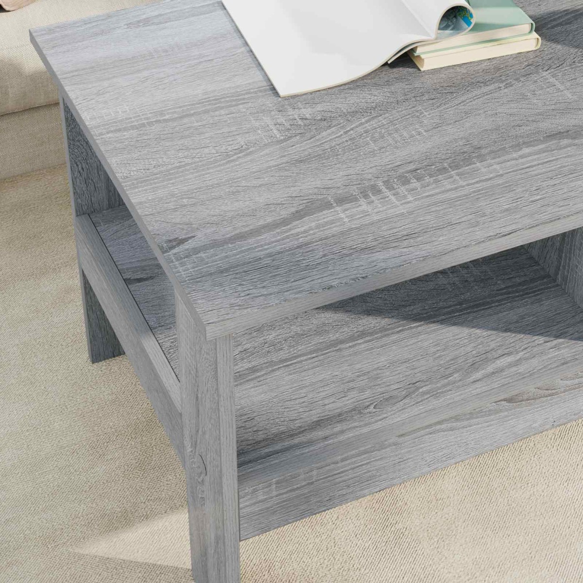 vidaXL Τραπεζάκι σαλονιού Γκρίζο Σονομα 90 x 50 x 45 cm