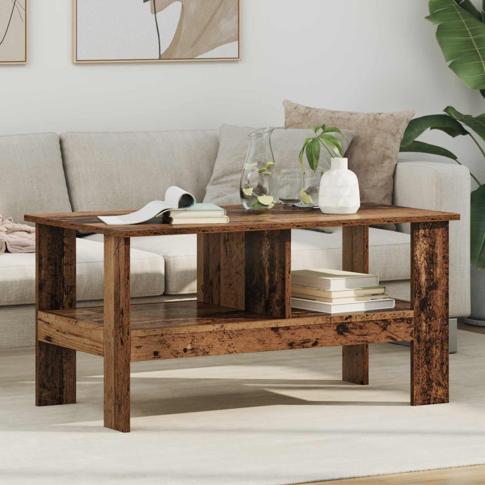 vidaXL Τραπεζάκι σαλονιού Παλιό ξύλο 90 x 50 x 45 cm