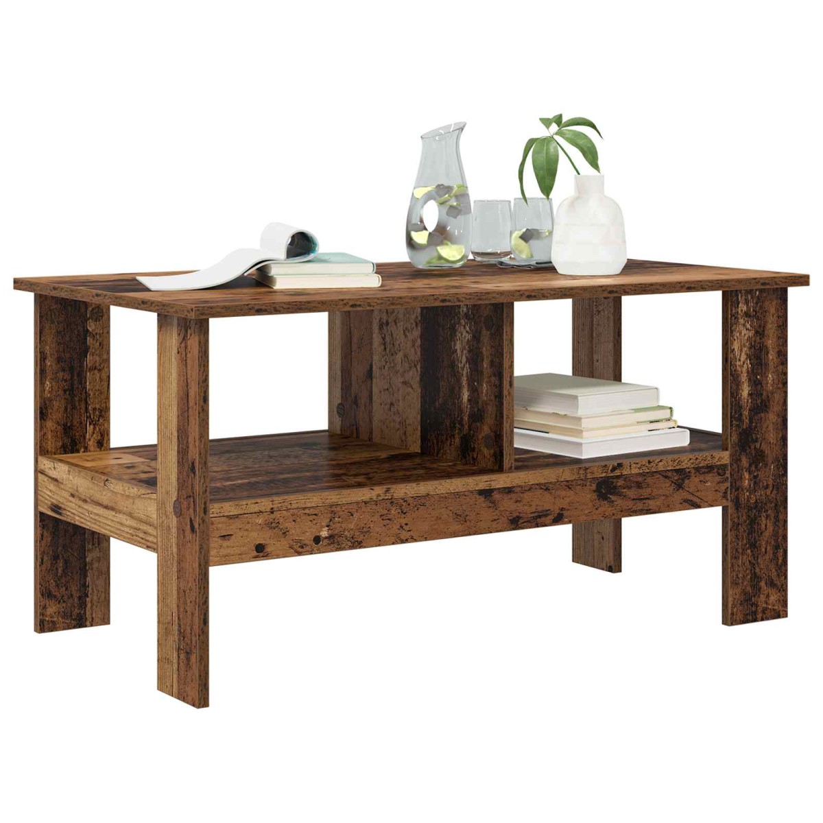 vidaXL Τραπεζάκι σαλονιού Παλιό ξύλο 90 x 50 x 45 cm