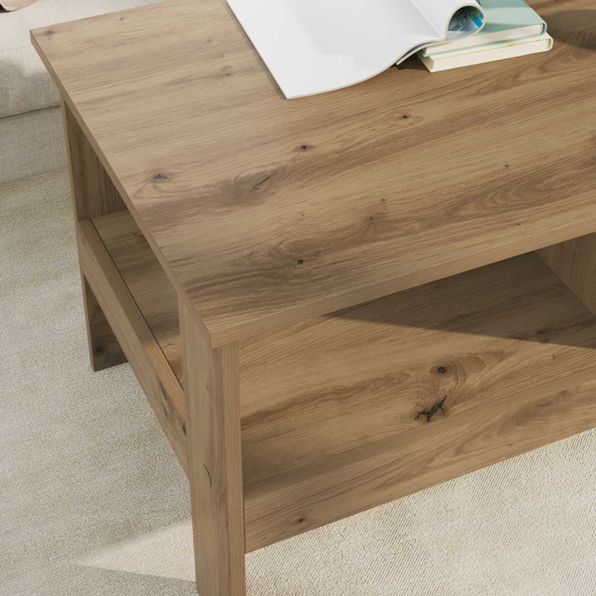 vidaXL Τραπεζάκι σαλονιού Artisan Oak 90 x 50 x 45 cm