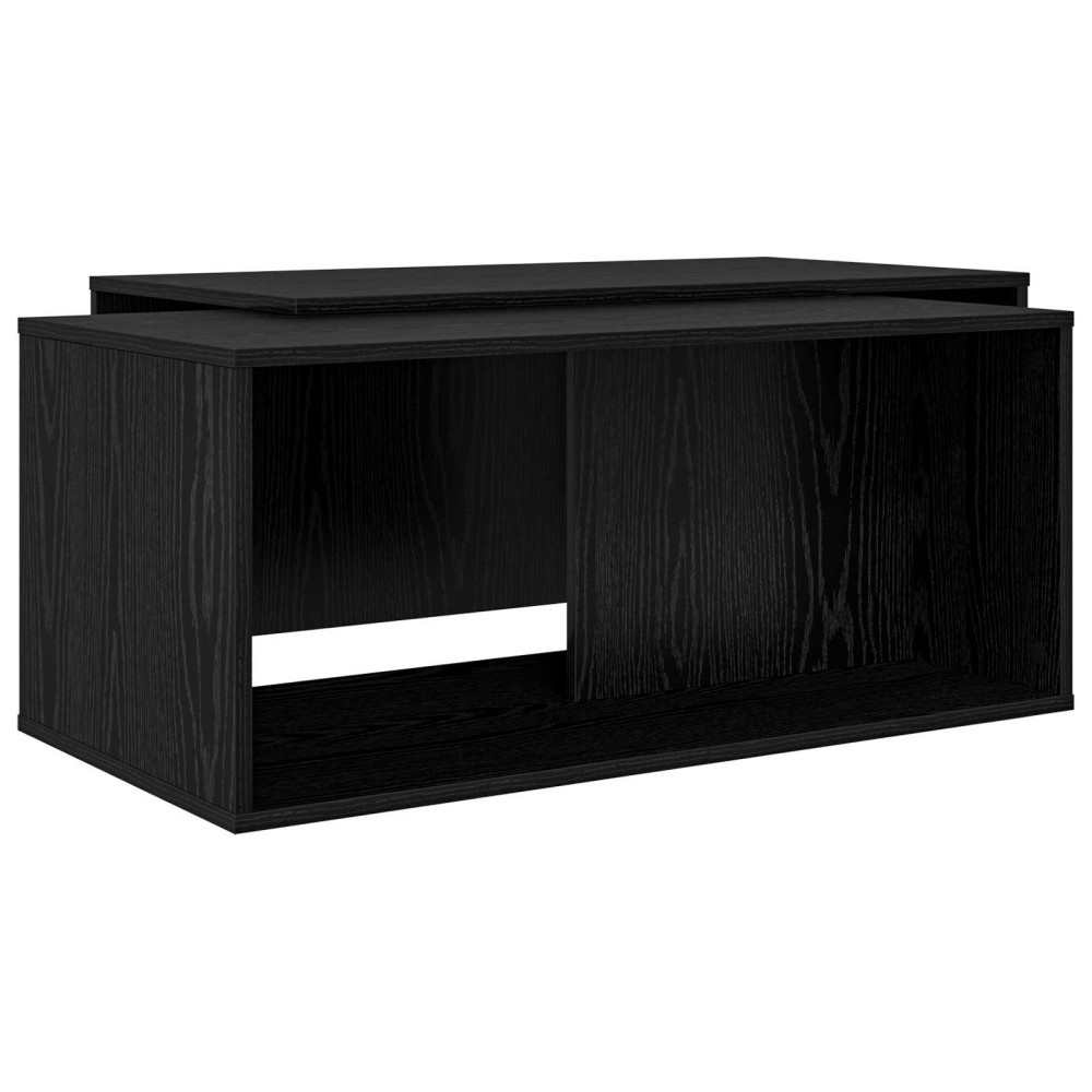 vidaXL Σετ Τραπεζιού Για Καφέ 2 τμχ. Μαύρη Οξυά 90 x 48 x 40 εκ