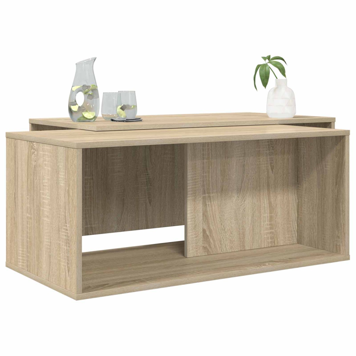 vidaXL Σετ Τραπεζιού Για Καφέ 2 τμχ. Δρύς Sonoma 90 x 48 x 40 εκ