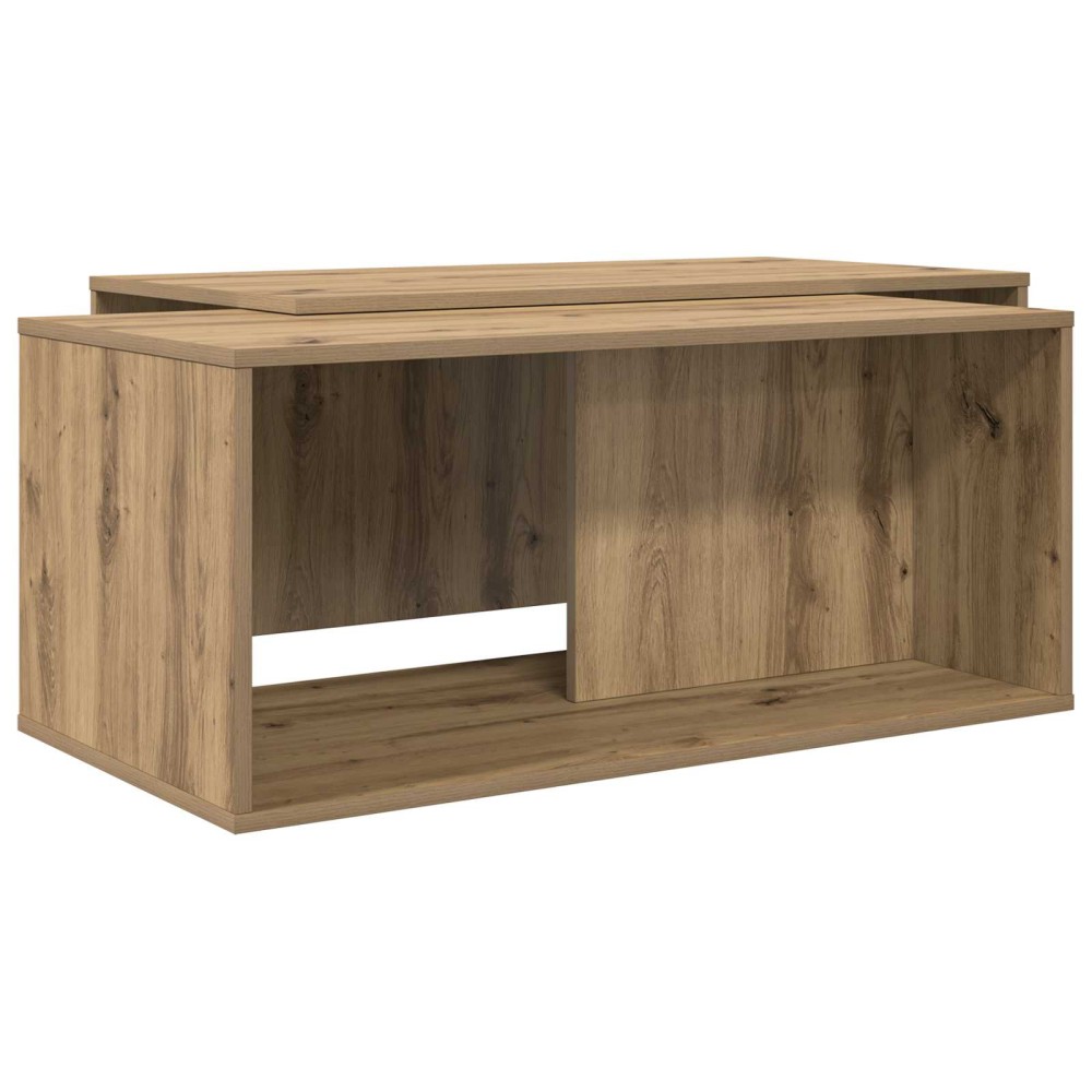 vidaXL Σετ Τραπεζιού Για Καφέ 2 τμχ. Artisan Oak 90 x 48 x 40 εκ