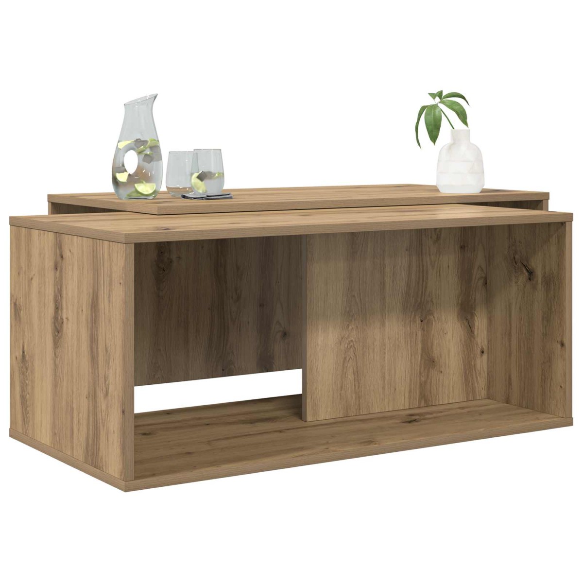 vidaXL Σετ Τραπεζιού Για Καφέ 2 τμχ. Artisan Oak 90 x 48 x 40 εκ