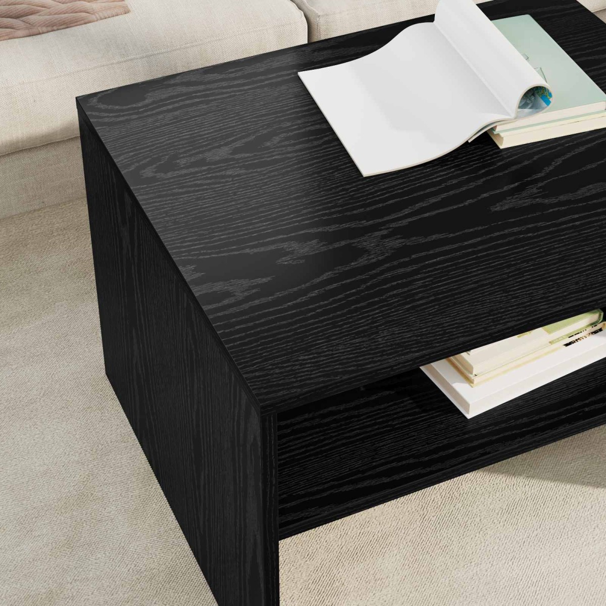 vidaXL Τραπεζάκι σαλονιού Μαύρη Οξυά 60 x 50 x 40 εκ