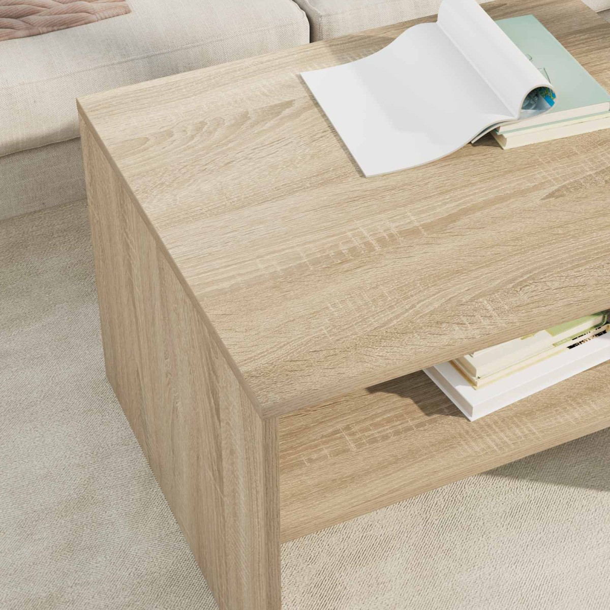 vidaXL Τραπεζάκι σαλονιού Δρύς Sonoma 60 x 50 x 40 εκ