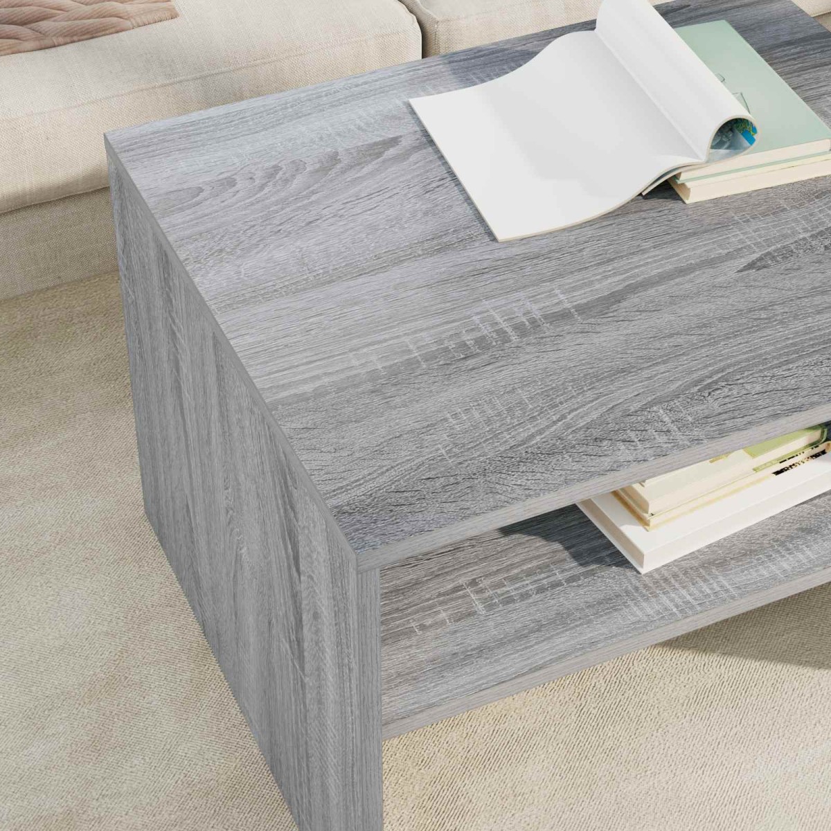 vidaXL Τραπεζάκι σαλονιού Γκρίζο Σονομα 60 x 50 x 40 εκ