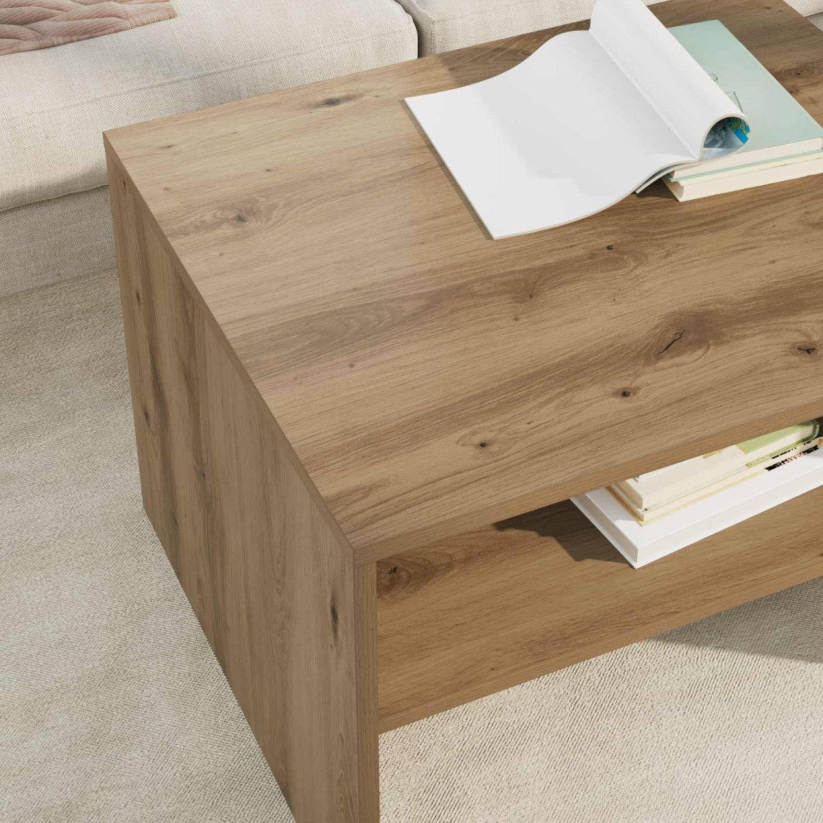 vidaXL Τραπεζάκι σαλονιού Artisan Oak 60 x 50 x 40 εκ