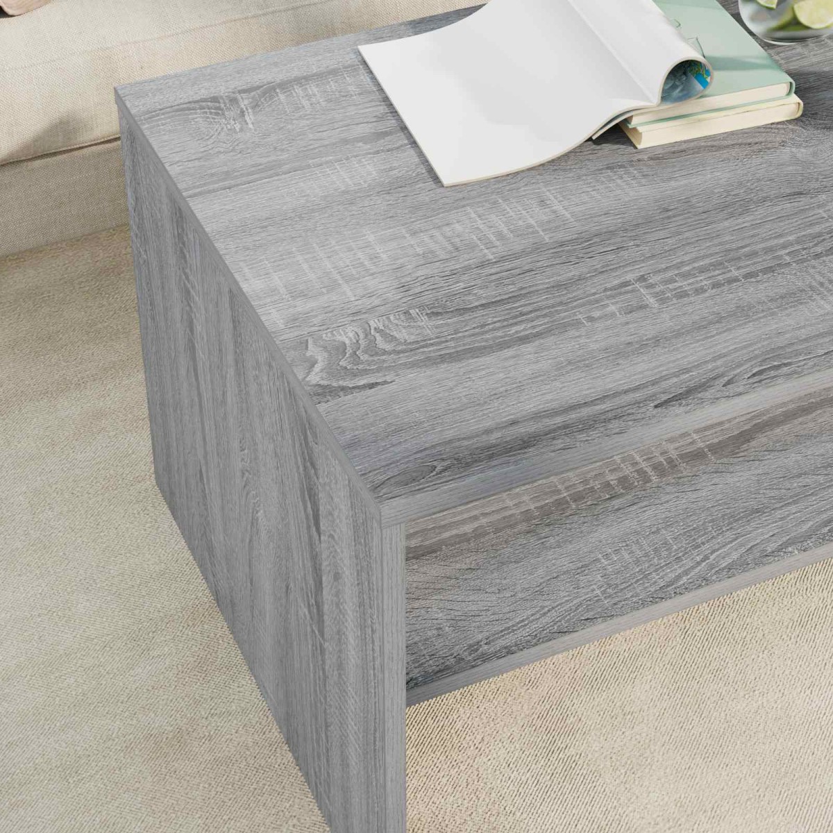 vidaXL Τραπεζάκι σαλονιού Γκρίζο Σονομα 80 x 50 x 40 cm